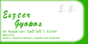 eszter gyopos business card